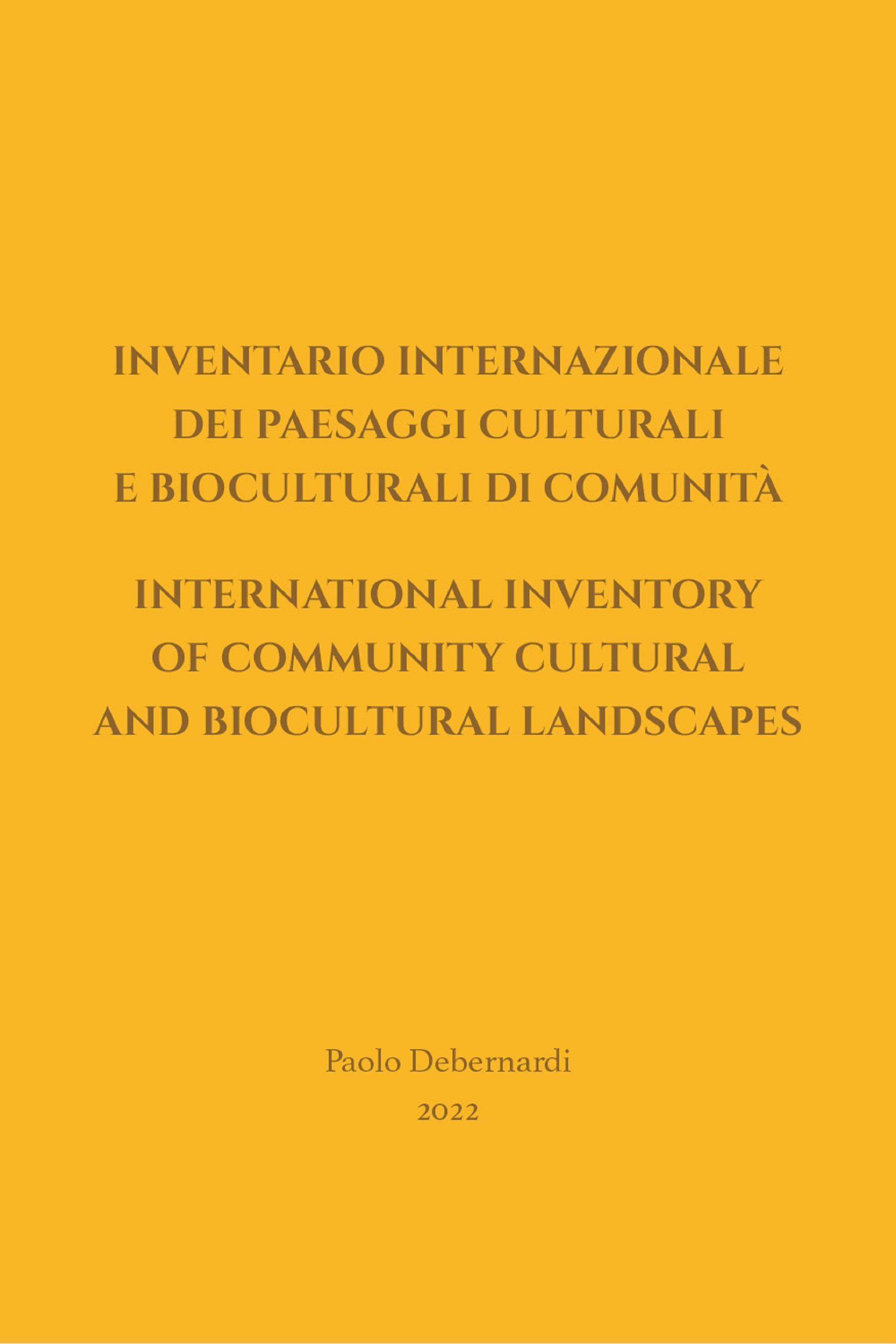 Inventario Internazionale dei paesaggi culturali e bioculturali di comunità