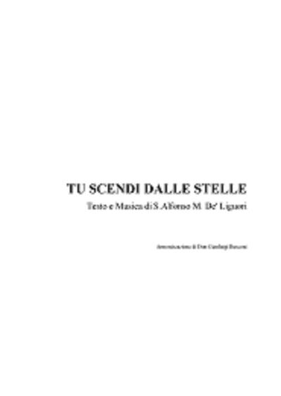 TU SCENDI DALLE STELLE - Arr. for SATB Choir