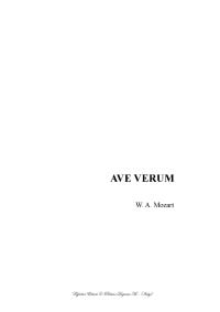AVE VERUM - W. A. Mozart - For SATB Choir and Organ