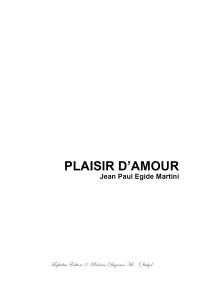 PLAISIR D'AMOUR - Arr. for SAB Choir and Piano