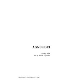 AGNUS DEI - Bizet - Arr. for SA Choir and Piano/Organ