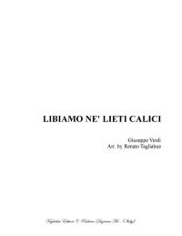 LIBIAMO NE' LIETI CALICI - From "La Traviata" - Acte 1 - Verdi - Arr. for Soli, SATB Choir and Piano