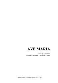 AVE MARIA - Bach-Gounod - For Soprano (or Tenor), or any instrument in C and Piano