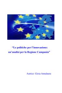 Le politiche per l’innovazione: un’analisi per la Regione Campania