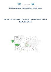 Analisi delle esportazioni della Regione Siciliana report 2014