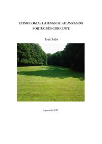 Etimologias latinas de palavras do portugues corrente