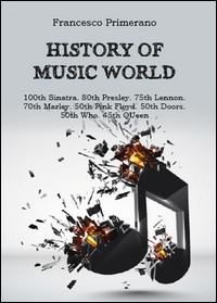 History of music world: 100th Sinatra. 80th Presley. 75th Lennon. 70th Marley. 50th Pink Floyd. 50th Doors. 50 Who. 45th Queen