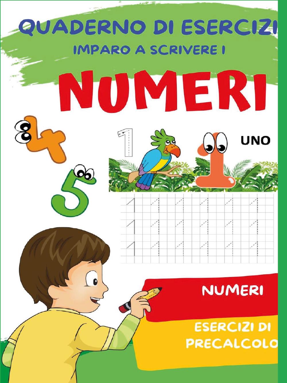 Quaderno per imparare a scrivere i numeri