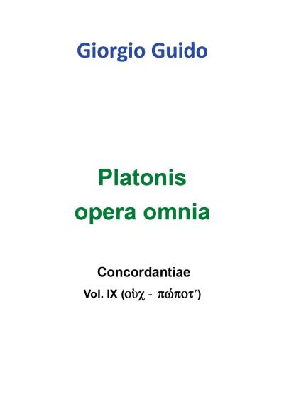 Platonis Opera omnia - Vol. IX