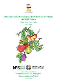 Quaderno sulla biodiversità fruttifera nel territorio del BIM Taloro (Sardegna)  Ciliegio – Fico – Melo– Susino  Volume I